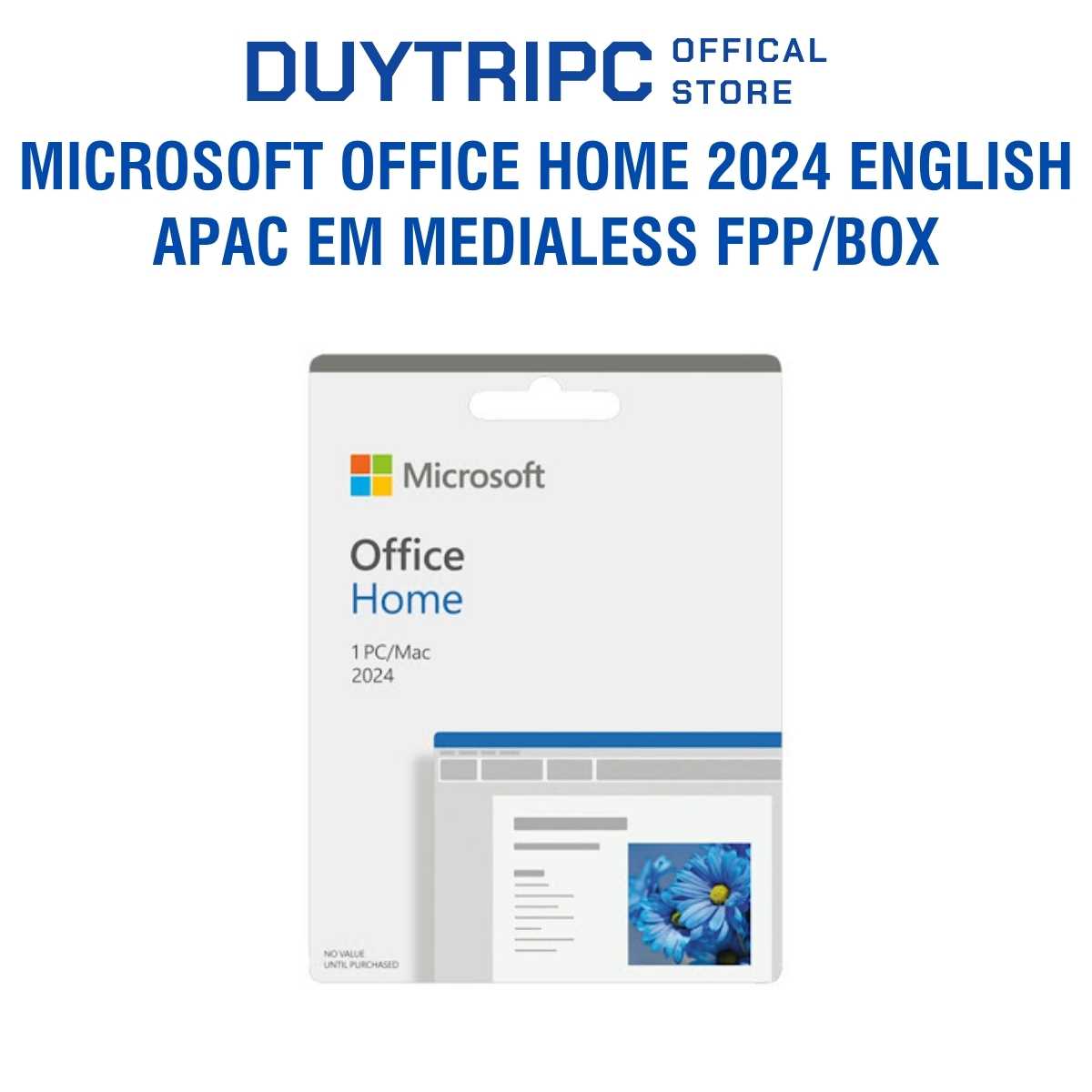Microsoft Office Home 2024 English APAC EM Medialess FPP/Box (EP2-06811) Chính Hãng | Office 2024 Bản Quyền Vĩnh Viễn